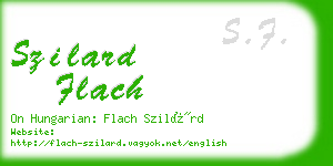 szilard flach business card